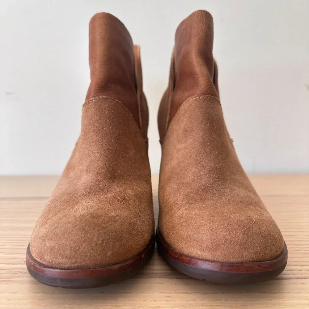 Kork-Ease Women's Castaneda Heeled Ankle Boot Brown Suede, Size 9 - Picture 6 of 12